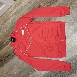 Nike full zip top color coral and white size small bust 17in. Length 23 1/2 inch
